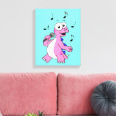 Toile Illustration D'Un Stegosaurus Chantant. (Insitu(Salon))