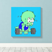 Toile Illustration D'Un Tricératops Poids De Levage. (Insitu (Plancher de Bois))