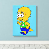 Toile Illustration D'Un Tricératops Runner. (Insitu (Plancher de Bois))