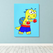 Toile Illustration D'Une Boxe De Spinosaurus. (Insitu (Plancher de Bois))