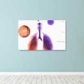 Toile Illustration d'une crise d'asthme causée par le po (Insitu (Plancher de Bois))