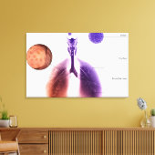 Toile Illustration d'une crise d'asthme causée par le po (Insitu(Salon))