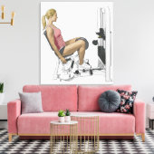 Toile Illustration d'une femme utilisant un ravisseur de (Insitu(Salon))