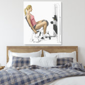 Toile Illustration d'une femme utilisant un ravisseur de (Insitu(Chambre))
