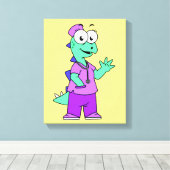 Toile Illustration D'Une Infirmière Stegosaurus. (Insitu (Plancher de Bois))