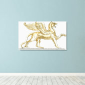 Toile Illustration d'une statue de griffon (Insitu (Plancher de Bois))