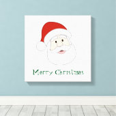 Toile Illustration et texte du père noël (Insitu (Plancher de Bois))