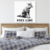 Toile Illustration Foxy lady (Insitu(Chambre))