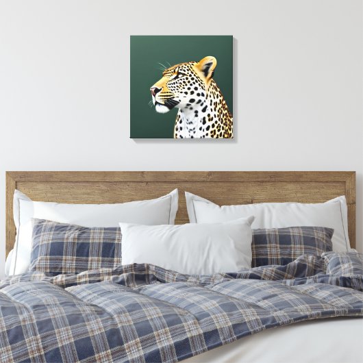 Toile Illustration Leopard (Insitu(Chambre))