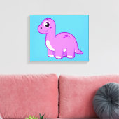 Toile Illustration Mignonne D'Un Brontosaurus Dinosaure. (Insitu(Salon))