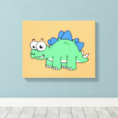 Toile Illustration Mignonne D'Un Stegosaurus. 2 (Insitu (Plancher de Bois))