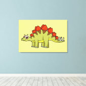 Toile Illustration Mignonne D'Un Stegosaurus Dinosaure. (Insitu (Plancher de Bois))