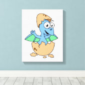 Toile Illustration Mignonne D'Une Éclosion De Ptérodacty (Insitu (Plancher de Bois))