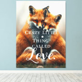 Toile Illustration romantique Fox Love (Insitu (Plancher de Bois))