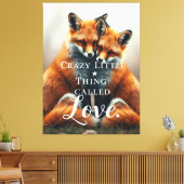 Toile Illustration romantique Fox Love (Insitu(Salon))