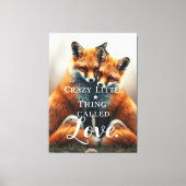 Toile Illustration romantique Fox Love (Recto)
