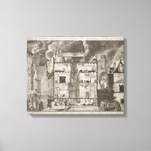 Toile Illustration showing new long fire hoses could