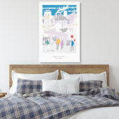 Toile Illustration Skyline Manchester Canvas (Insitu(Chambre))