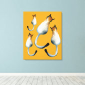 Toile Illustration Tabby noir et brun (Insitu (Plancher de Bois))