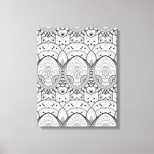 Toile Illustration tribale inspirée 6 (Recto)