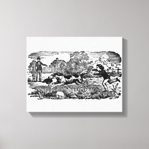 Toile Illustration victorienne d'art antique d'animal de