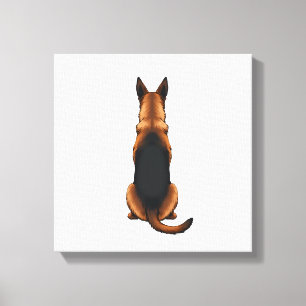 Toile Illustration vintage de chien de berger allemand v
