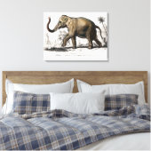 Toile Illustration vintage des éléphants asiatiques de 1 (Insitu(Chambre))