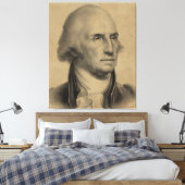 Toile Illustration vintage George Washington Portrait (Insitu(Chambre))
