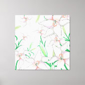 Toile Illustration White Lilies (Recto)
