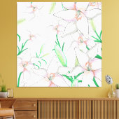 Toile Illustration White Lilies (Insitu(Salon))