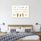 Toile Illustrations de Hiéroglyphes et bras d'un mu (Insitu(Chambre))