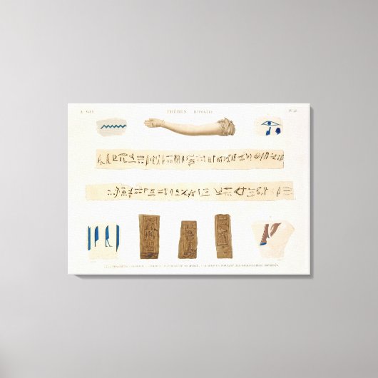 Toile Illustrations de Hiéroglyphes et bras d'un mu (Recto)