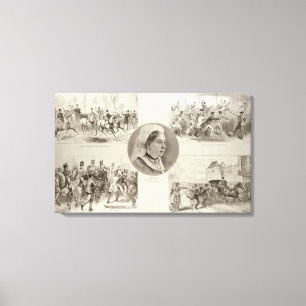 Toile Illustrations des attaques sur la Reine Victoria