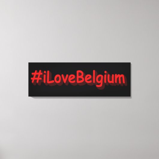 Toile "#iLoveBelgium" Joli Design. Commandez dès mainten (Recto)