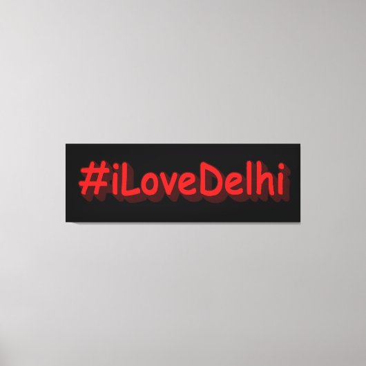 Toile "#iLoveDelhi" Joli design. Commandez dès maintenan (Recto)