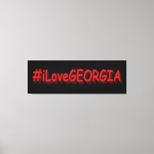 Toile "#iLoveGEORGIA " Joli design. Acheter maintenant