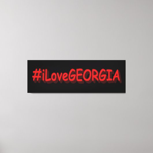 Toile "#iLoveGEORGIA " Joli design. Acheter maintenant (Recto)