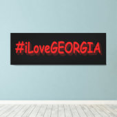 Toile "#iLoveGEORGIA " Joli design. Acheter maintenant (Insitu (Plancher de Bois))