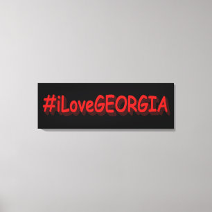 Toile "#iLoveGEORGIA " Joli design. Acheter maintenant