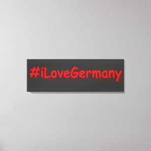Toile "#iLoveGermany" Cute Design. Buy Now