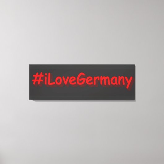 Toile "#iLoveGermany" Cute Design. Buy Now (Recto)
