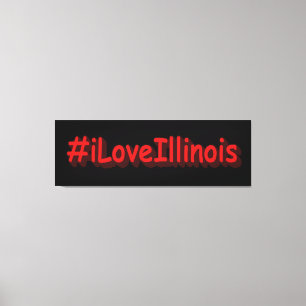 Toile "#iLoveIllinois" Joli design. Acheter maintenant