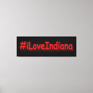 Toile "#iLoveIndiana " Conception sympa. Acheter mainten