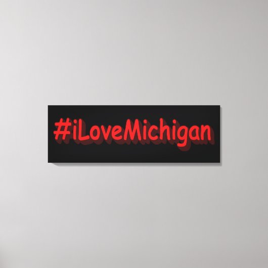 Toile "#iLoveMichigan " Conception sympa. Commandez dès (Recto)