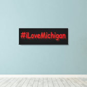 Toile "#iLoveMichigan " Conception sympa. Commandez dès (Insitu (Plancher de Bois))