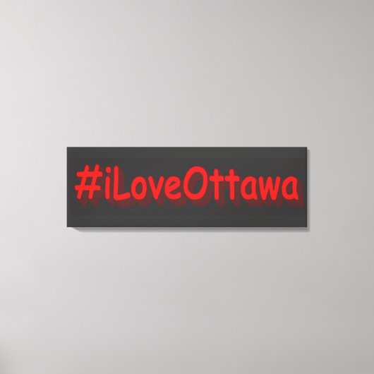 Toile "#iLoveOttawa" Joli design. Commandez dès maintena (Recto)