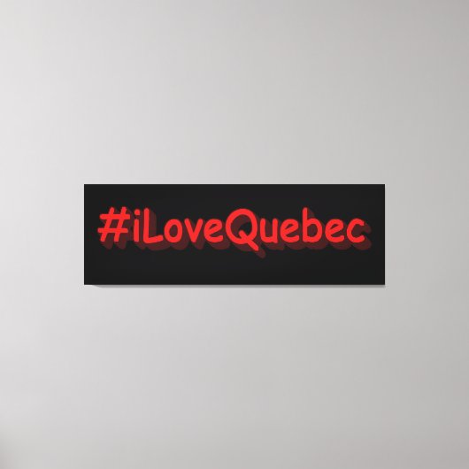 Toile "#iLoveQuebec" Joli design. Commandez dès maintena (Recto)