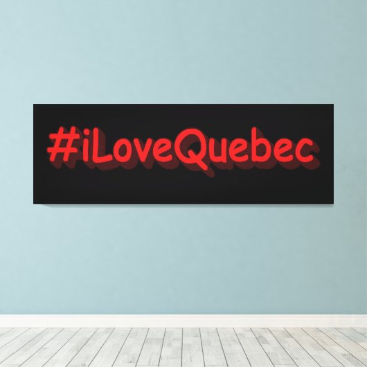 Toile "#iLoveQuebec" Joli design. Commandez dès maintena (Insitu (Plancher de Bois))