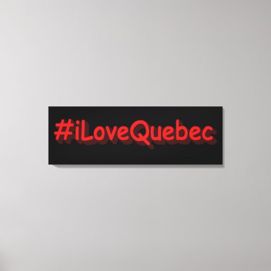 Toile "#iLoveQuebec" Joli design. Commandez dès maintena (Recto)