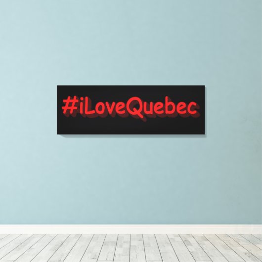 Toile "#iLoveQuebec" Joli design. Commandez dès maintena (Insitu (Plancher de Bois))